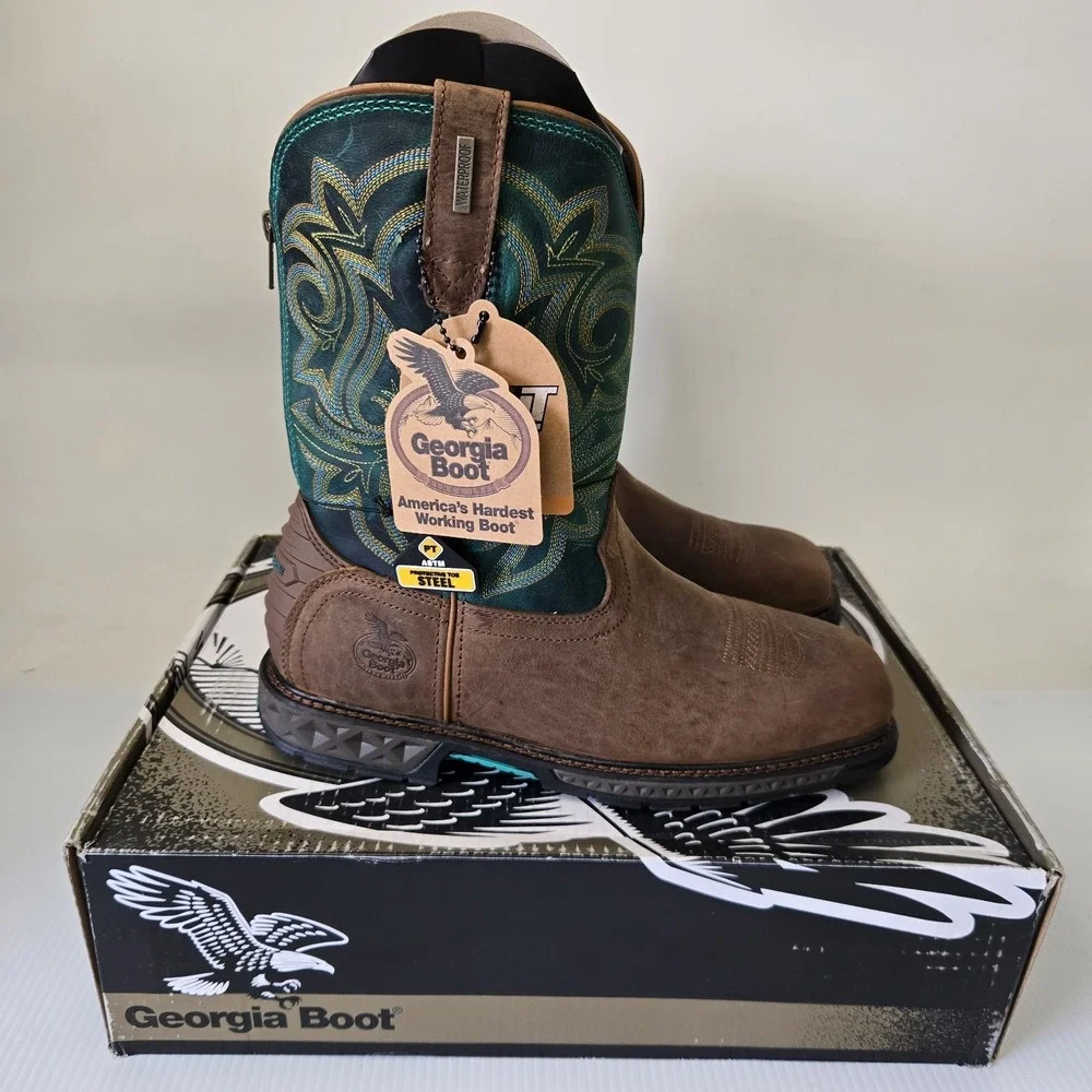 Georgia Boot Carbo-Tec LT Waterproof Slip-Resistant Steel Toe GB00386 11 W Women